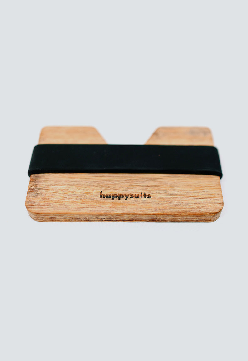 Wooden credit card holder