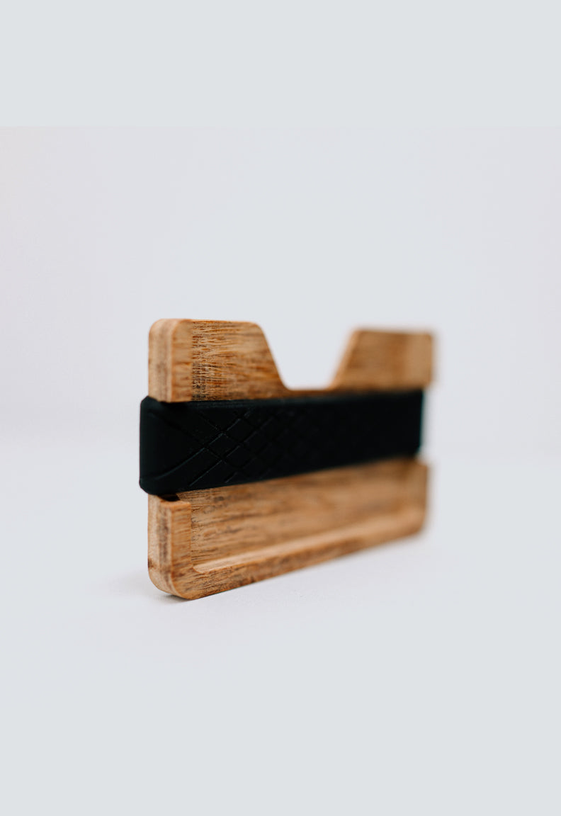 Wooden credit card holder